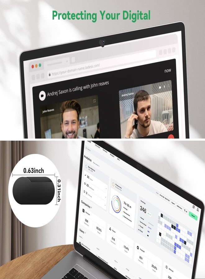 CloudValley [Upgrade Webcam Cover, 0.4 mm Ultra-Thin Metal, Rotating Camera Cover for MacBook Pro, Laptop, MacBook Air, iPad, Tablet, Mac, PC Accessories, 2 Pieces, Black - Image 3