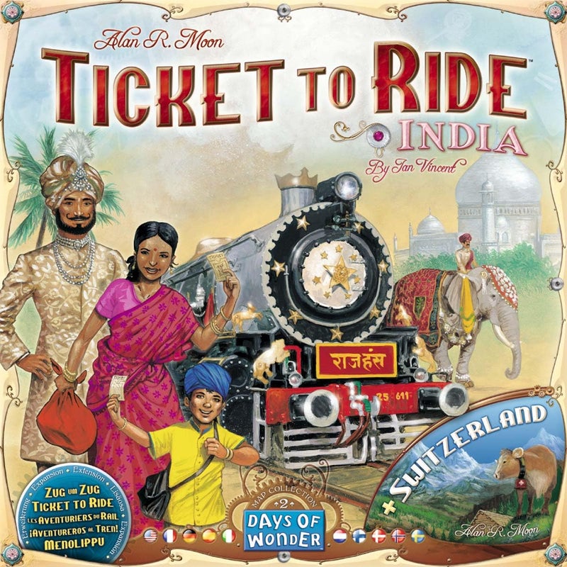 Days of Wonder Ticket to Ride India Switzerland Board Game - Image 1