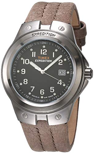 Timex Men's T49631 Expedition Metal Tech Brown Leather Strap Watch - Image 4