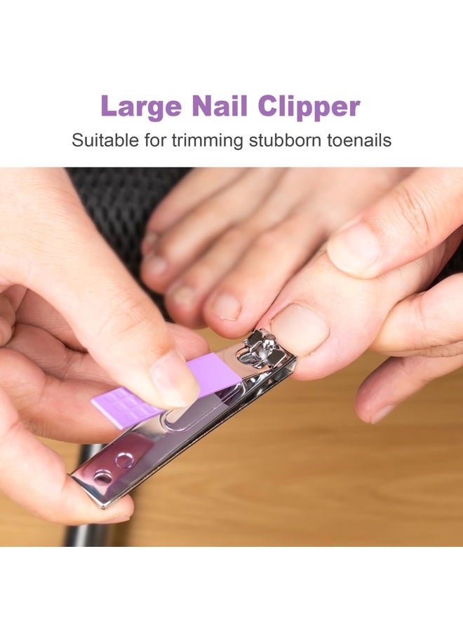 DUCOO Nail Clippers for Men Women, 4 PCS Nail Clipper Set, Premium Toenail Clippers, Fingernail Clipper, Ultra Sharp Toe Nail Clippers, Nail Cutter, Finger Nail Clippers Adult, Purple - Image 4