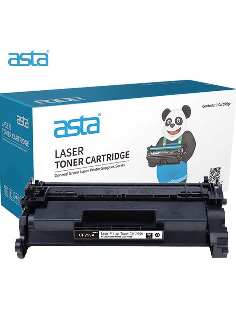 Asta - ASTA M428fdw Toner Cartridge 59A CF259A With Chip Compatible For HP LaserJet Enterprise MFP M430f M406dn Pro M404dw M428fdn M428dw M304a M404n M404dn Printer 259A 259 Office Printing Black - Image 1