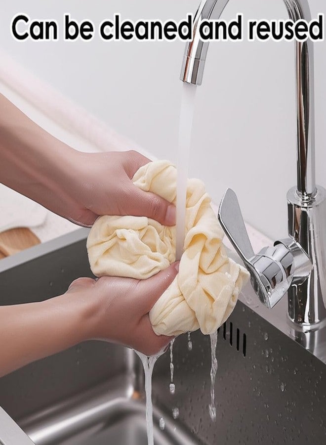 بليس إنترناشونال قماش قطني فاخر من بليس إنترناشونال، فائق الكثافة، مناسب لتصفية حليب المكسرات، والحرف اليدوية، وغيرها. مقاس 20×20 بوصة، حافتان مطويتان، درجة 100 XL، غير مبيض وقابل لإعادة الاستخدام، لون أبيض كريمي. - Image 4