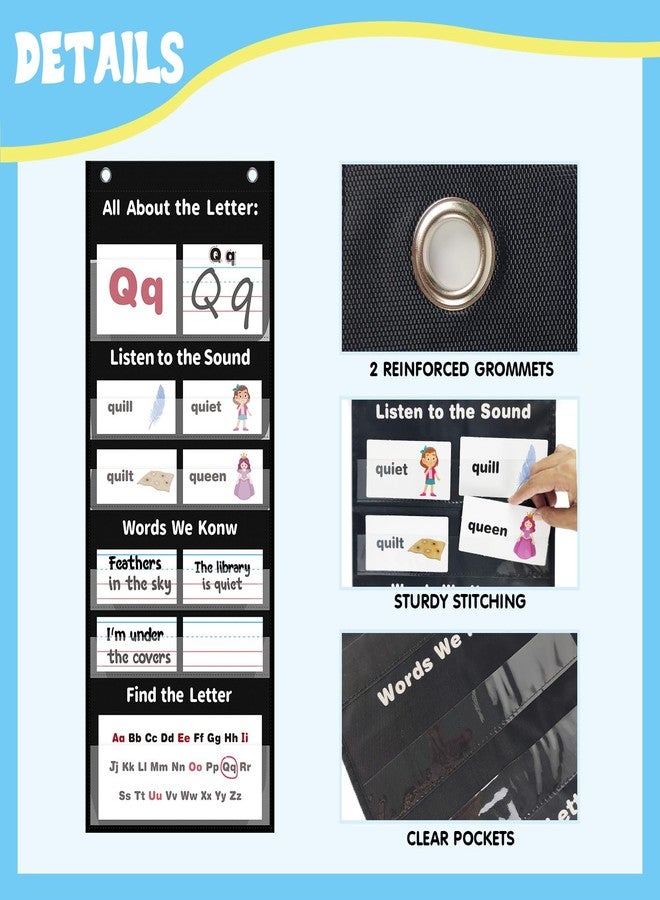 Jenlan Alphabet Pocket Chart, Phonics Handwriting Learning for Preschool Kids - Image 5