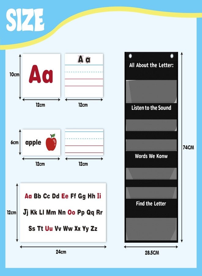 Jenlan Alphabet Pocket Chart, Phonics Handwriting Learning for Preschool Kids - Image 2