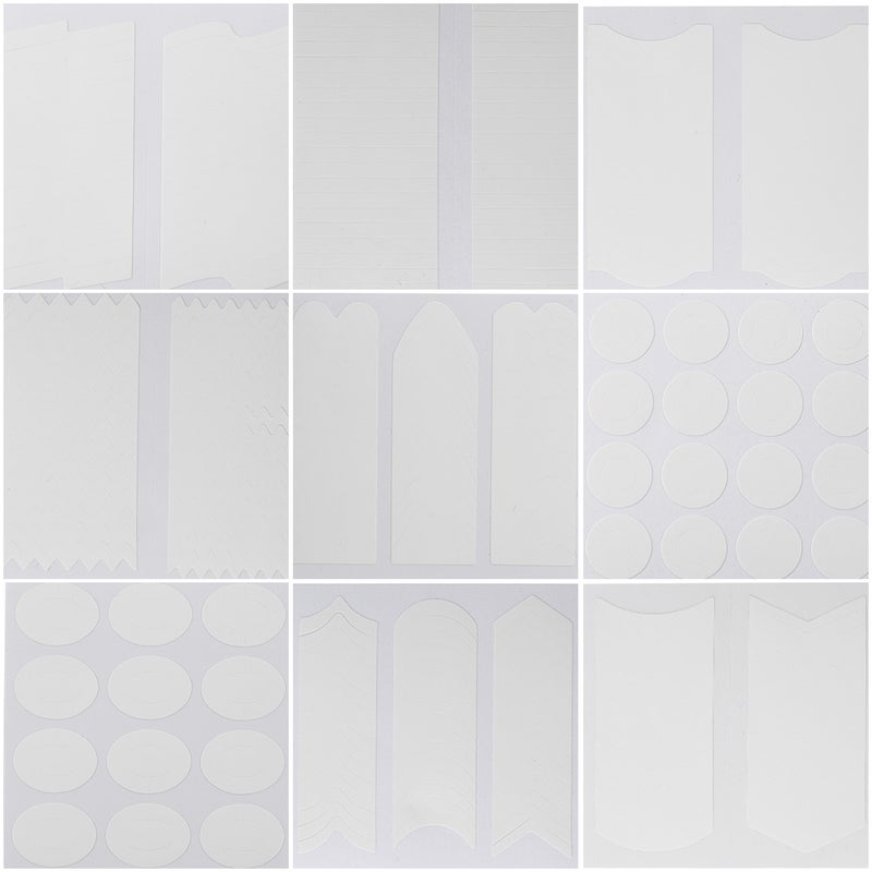 18Pack Different Design French Manicure Nail Art Tip Guides Forms Sticker Fringe Guides Sticker DIY Stencil - Image 2