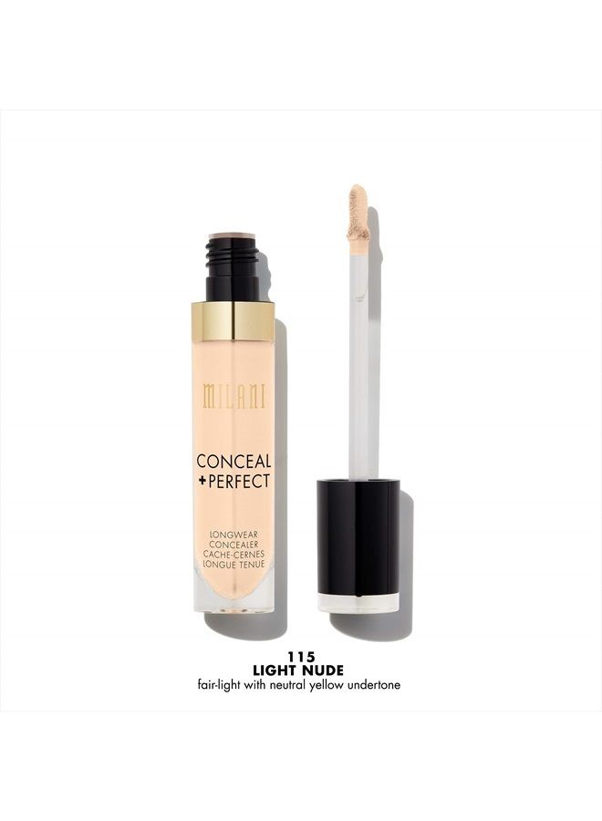 MILANI Conceal + Perfect Longwear Concealer - Light Nude (0.17 Fl. Oz.) Vegan, Cruelty-Free Liquid Concealer - Cover Dark Circles, Blemishes & Skin Imperfections for Long-Lasting Wear - Image 2