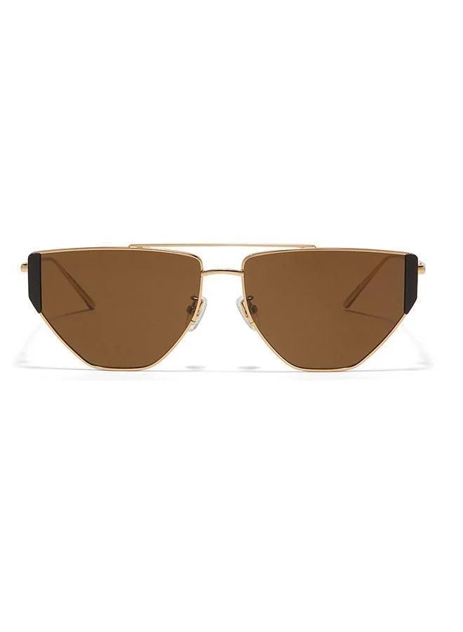 30Sundays 30Sundays GARDENA,Unisex Sunglasses, Aviator Sunglasses, UV Protection: UV400 (Gold,Brown)