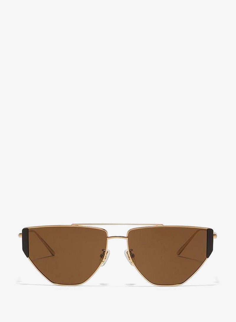 30Sundays GARDENA,Unisex Sunglasses, Aviator Sunglasses, UV Protection: UV400 (Gold,Brown) - Image 2
