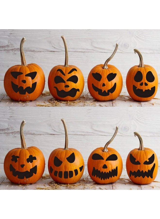 iMagitek 35 Pack Pumpkin Decorating Stickers, Halloween Pumpkin Face Stickers, Halloween Jack-O-Lantern Face Craft Decals for Halloween Party Favors Trick or Treat Party Decorations, Black - Image 5