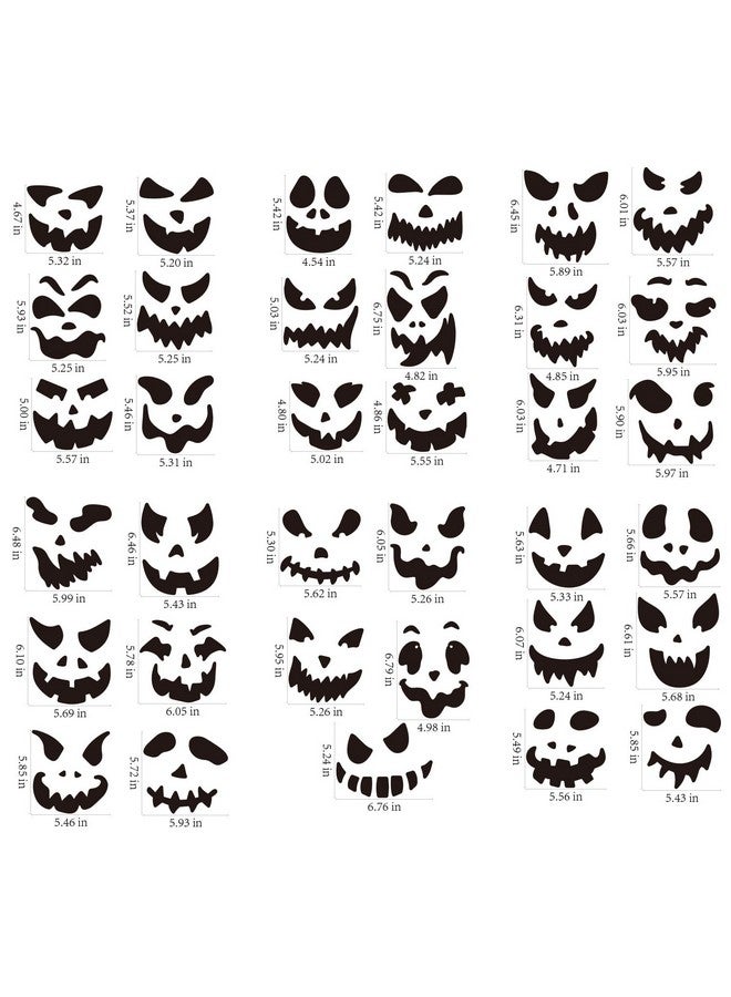iMagitek 35 Pack Pumpkin Decorating Stickers, Halloween Pumpkin Face Stickers, Halloween Jack-O-Lantern Face Craft Decals for Halloween Party Favors Trick or Treat Party Decorations, Black - Image 3