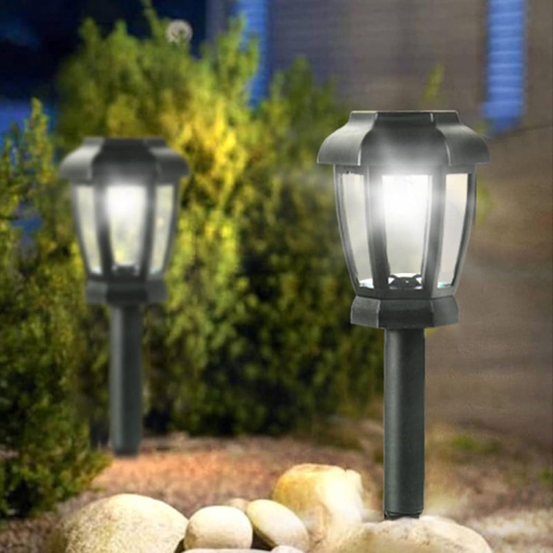 كلاراكو 4 قطع من مصابيح الطاقة الشمسية للديكور الخارجي، مصابيح الممرات الشمسية، مصابيح الرصيف، مصابيح خارجية تعمل بالطاقة الشمسية، مصابيح خارجية تعمل بالطاقة الشمسية للممرات، مصابيح حديقة تعمل بالطاقة الشمسية مقاومة للماء للممرات والممرات - Image 4