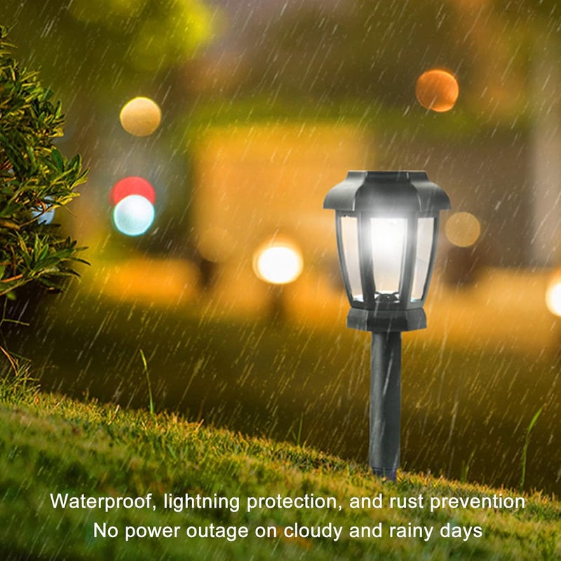 كلاراكو 4 قطع من مصابيح الطاقة الشمسية للديكور الخارجي، مصابيح الممرات الشمسية، مصابيح الرصيف، مصابيح خارجية تعمل بالطاقة الشمسية، مصابيح خارجية تعمل بالطاقة الشمسية للممرات، مصابيح حديقة تعمل بالطاقة الشمسية مقاومة للماء للممرات والممرات - Image 2