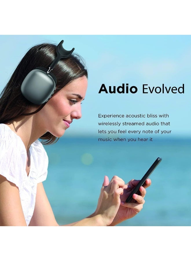 P9 Wireless Bluetooth Headphones - Over-Ear Foldable Headset with Built-In Microphone, Wireless Connectivity, Comfortable Ear Cushions and Portable Design, Black - Image 5