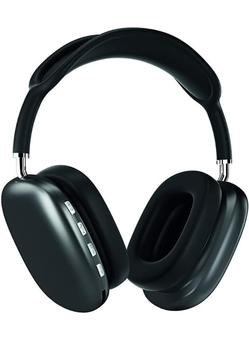 P9 Wireless Bluetooth Headphones - Over-Ear Foldable Headset with Built-In Microphone, Wireless Connectivity, Comfortable Ear Cushions and Portable Design, Black - Image 1