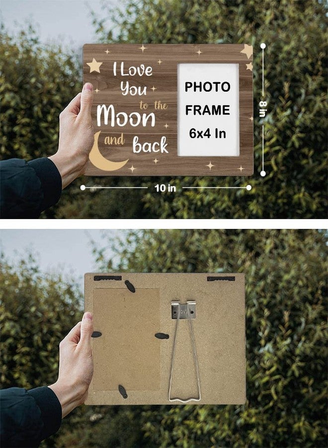 FONDCANYON I Love You To The Moon And Back Picture Photo Frame,Couples Love Picture Frames,Valentine Wedding Gifts For Girlfriend Boyfriend Husband Wife Him Her (4x6 Inch Photo) - Image 5