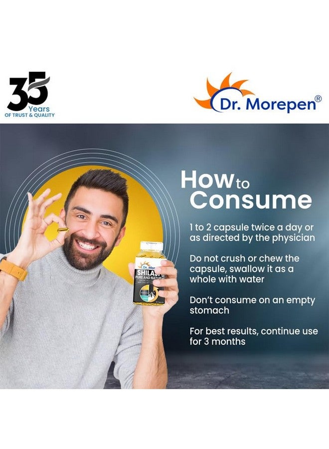 Dr. Morepen كبسولات د. موريبين شيلاجيت | مستخلص شيلاجيت هيمالايا النقي، نباتي، نقي وطبيعي يتكون من أكثر من 84 معدن، عبوة 60 كبسولة من 1 - Image 5