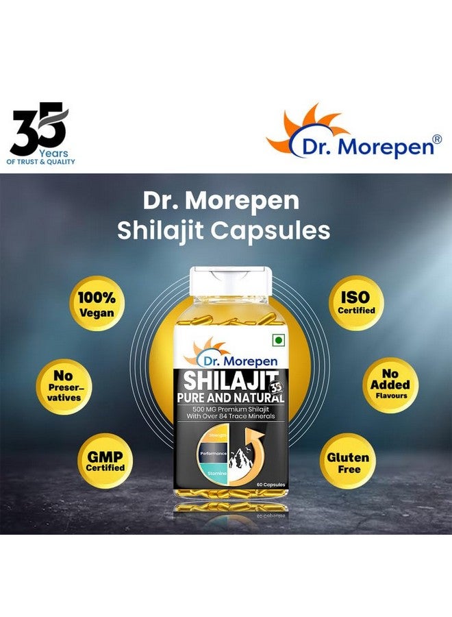 Dr. Morepen كبسولات د. موريبين شيلاجيت | مستخلص شيلاجيت هيمالايا النقي، نباتي، نقي وطبيعي يتكون من أكثر من 84 معدن، عبوة 60 كبسولة من 1 - Image 2