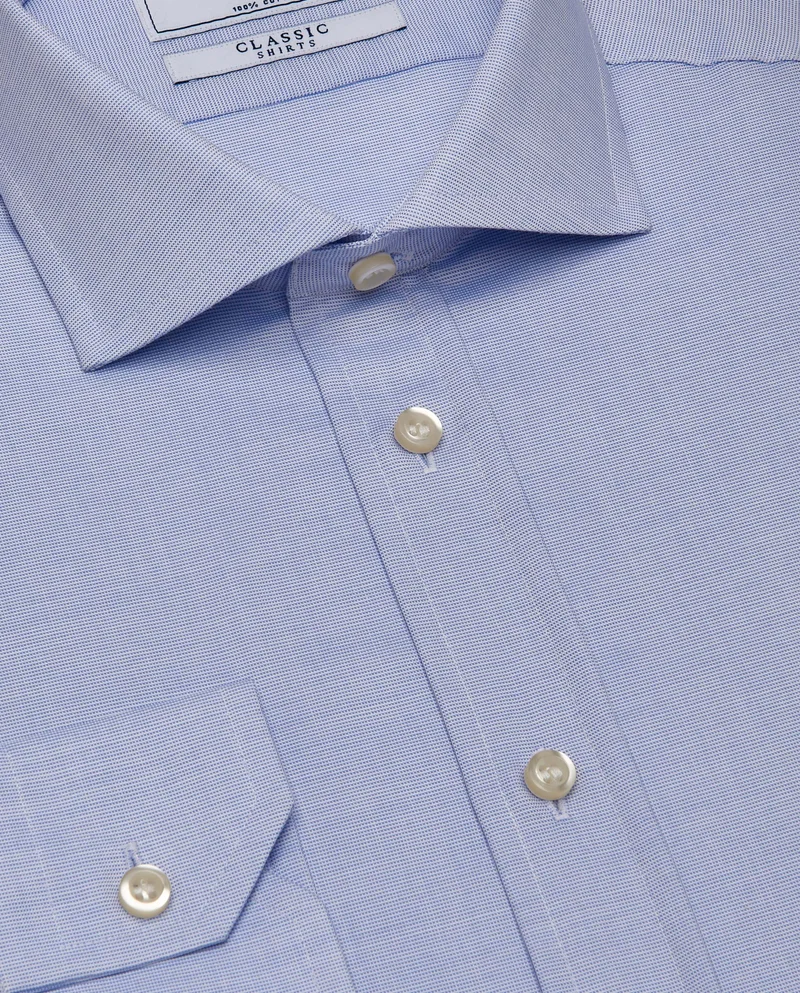 كاميتشسما قميص كلاسيكي ضيق بلون أزرق فاتح