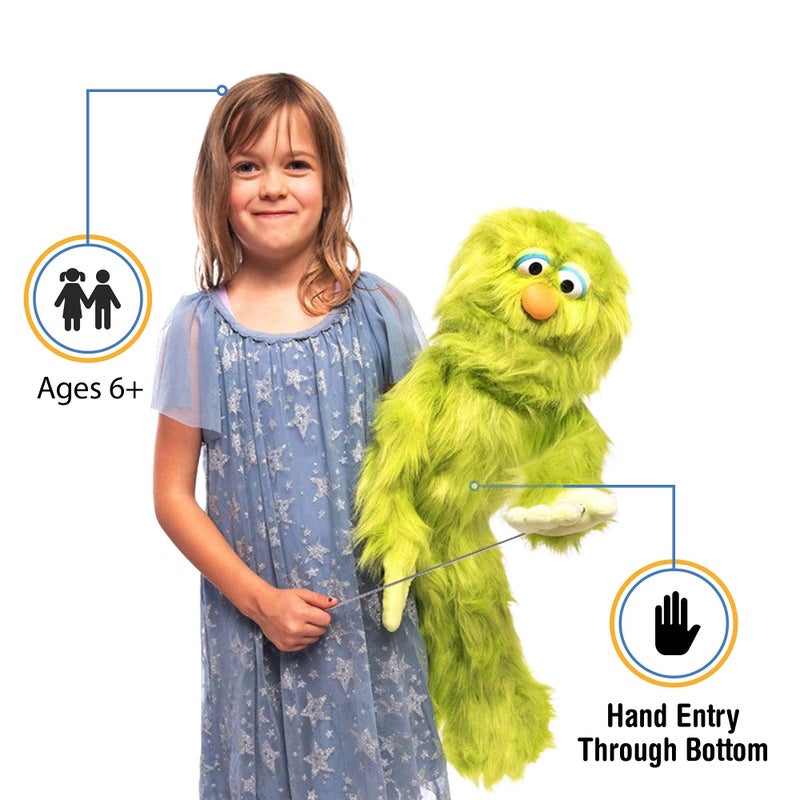Silly Puppets 30 Green Monster Puppet Full Body Ventriloquist Style Puppet - Image 3
