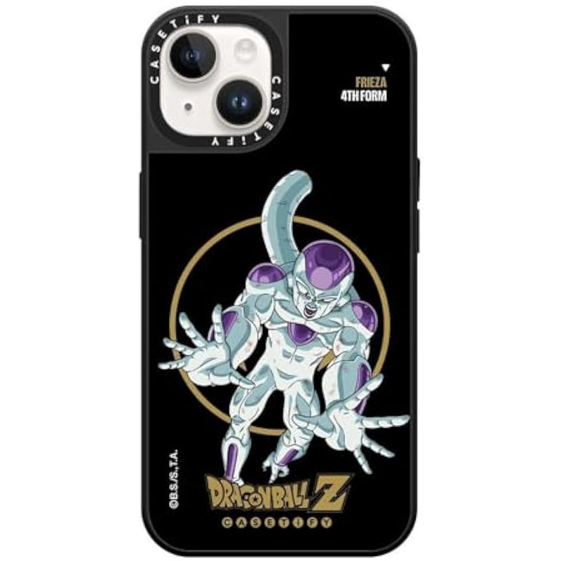 كاستيفي CASETiFY Mirror iPhone 14 Case 【Dragon Ball Colab/Reflective / 4.9ft Drop Protection/Magsafe】 - Frieza 4th Form - Silver on Black - Image 1
