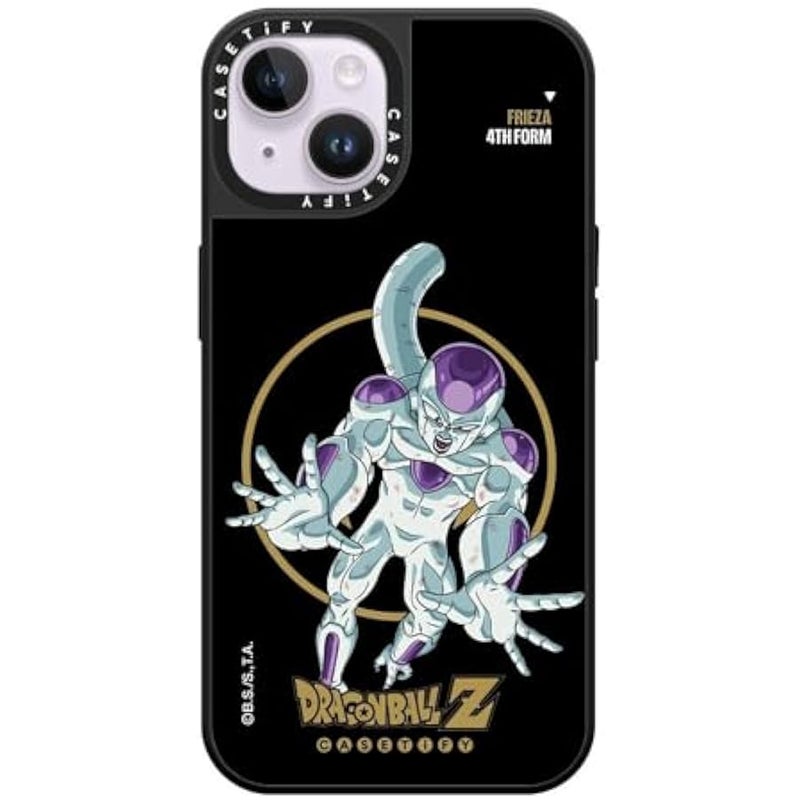 كاستيفي CASETiFY Mirror iPhone 14 Case 【Dragon Ball Colab/Reflective / 4.9ft Drop Protection/Magsafe】 - Frieza 4th Form - Silver on Black - Image 4