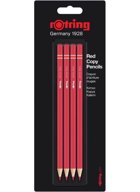 Rotring Red Copy Pen Set of 4 