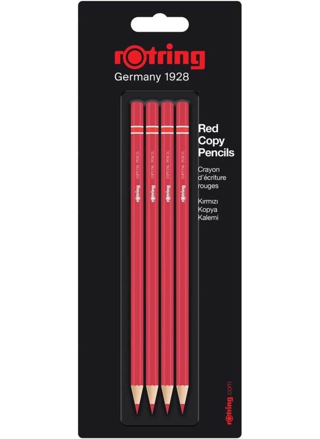 Rotring - Red Copy Pen Set of 4 - Image 1