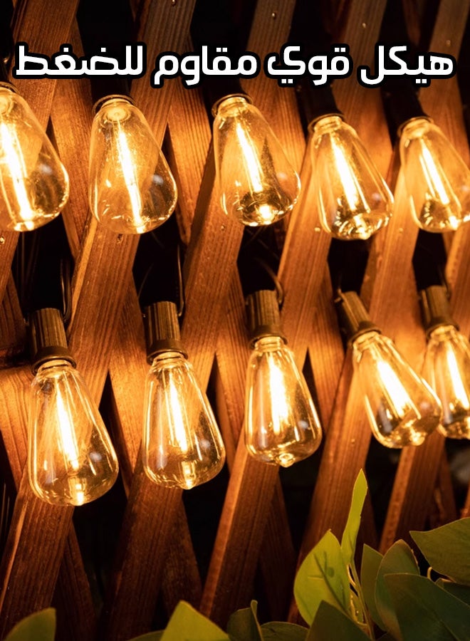 سلسلة مصابيح LED تعمل بالطاقة الشمسية لتزيين العيد، سلسلة مصابيح البابايا الشفافة، إضاءة زخرفية للتخييم في الهواء الطلق، 5 أمتار، 20 مصباحًا - Image 3