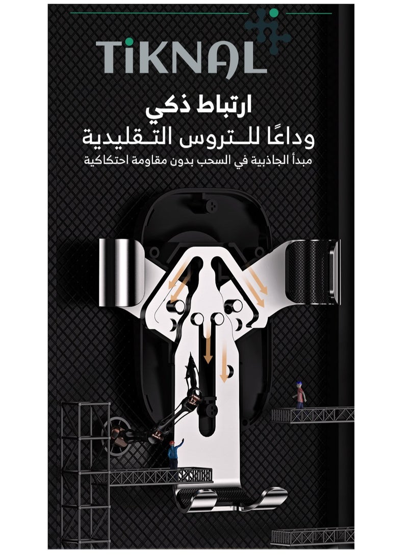 TIKNAL Car Phone Holder with Super Stable Hook Design, 360 Degree Rotation, Compatible with iPhone and Samsung - Easy Installation and Fits All Air Vents - Image 4
