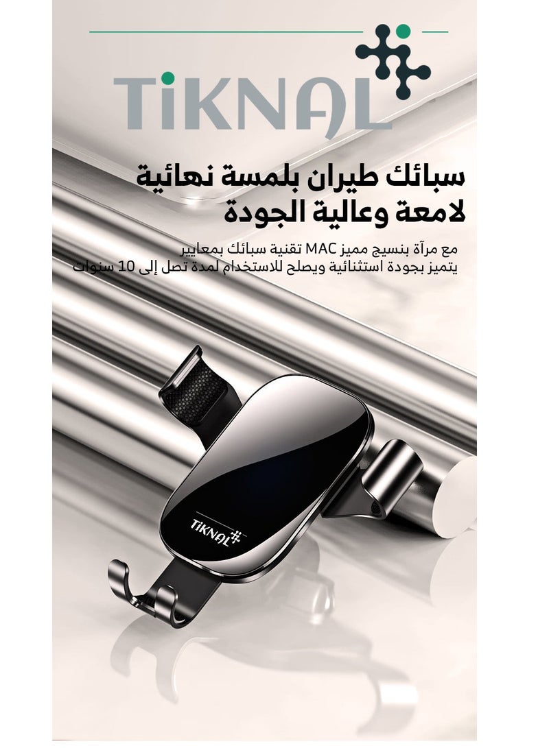 TIKNAL Car Phone Holder with Super Stable Hook Design, 360 Degree Rotation, Compatible with iPhone and Samsung - Easy Installation and Fits All Air Vents - Image 3