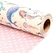 Flyhill Reversible Mermaid Wrapping Paper RollMetallic Foil WhaleTurtle and Sea Creature with Pink Polka Dot for KidsGirlsBirthdayBaby ShowerMini Roll17 IN x 165 FT - Image 4