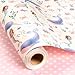 Flyhill Reversible Mermaid Wrapping Paper RollMetallic Foil WhaleTurtle and Sea Creature with Pink Polka Dot for KidsGirlsBirthdayBaby ShowerMini Roll17 IN x 165 FT - Image 1
