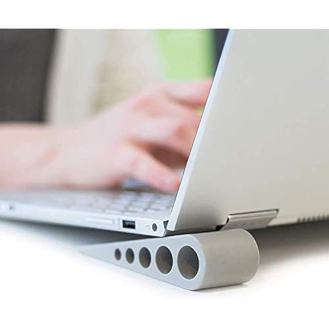 rayihni SMART & PORTABLE RUBBER LAPTOP RISER STAND MOUNT ELEVATOR PACK OF 2 - Image 2