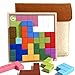 Codonen Wooden Tile Matching Memory Game for Dementia Seniors Elderly Adults 40 DoubleSided Templates Felt Divider Storage Bag Alzheimers Activity Toy RetirementHome Activity Game Kit - Image 2
