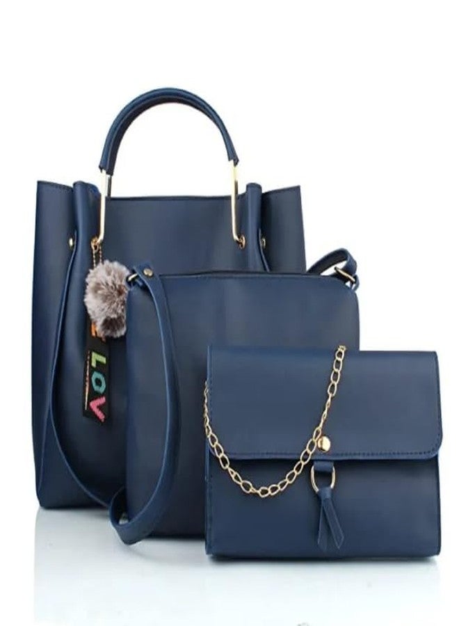 ARONPRO Women's Handbag Combo Latest Fashion PU Leather Shoulder Bags, Set of 3 - Image 1