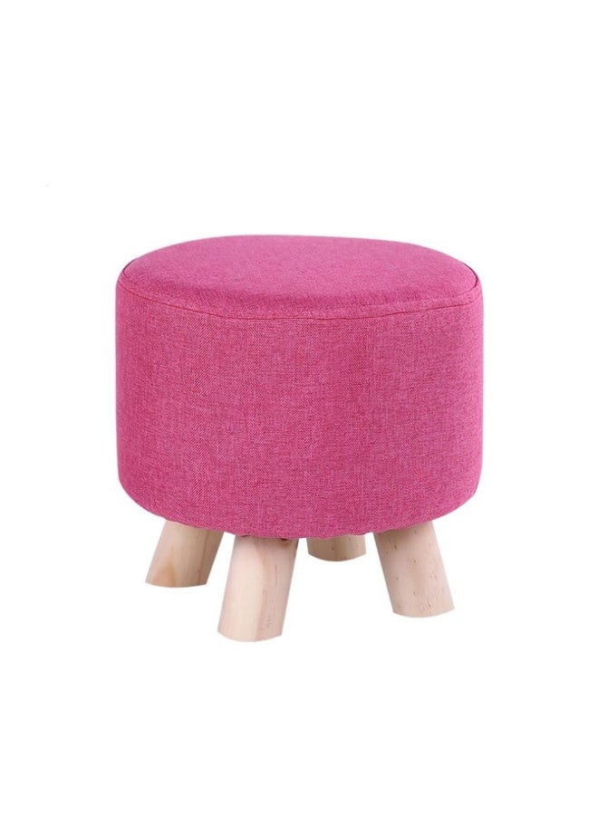 لينجوي مسند قدم عثماني دائري ناعم مع مسند قدم عثماني بأرجل خشبية غير قابلة للانزلاق - Image 5