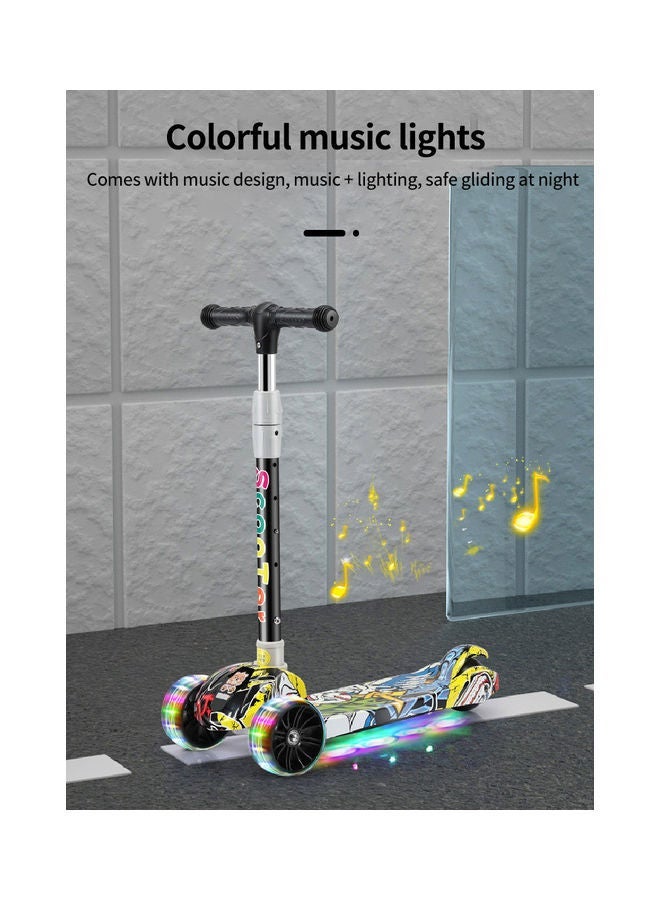 سكوتر قابل للطي بـ3 عجلات مع مقبض قابل للتعديل متعدد الألوان 58x25x73سم - Image 4