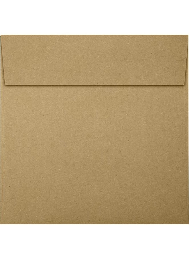 LUXPaper Square Invitation Envelopes ; Peel & Press ; 6 1 2" X 6 1 2" ; Grocery Bag Brown ; 70Lb. Text ; 50 Qty  - Image 3
