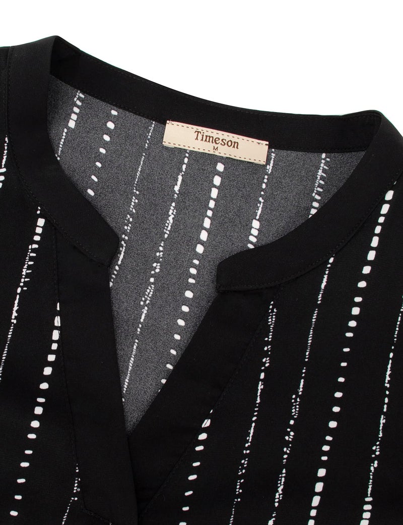 Timeson Ladies Sleeveless Blouse,Black Dress Shirt for Junior Summer Chiffon Tunics Tanks Tops for Leggings Polyester Dressy Office Cami Sheer Casual Work Professional Fashion Black - Image 5