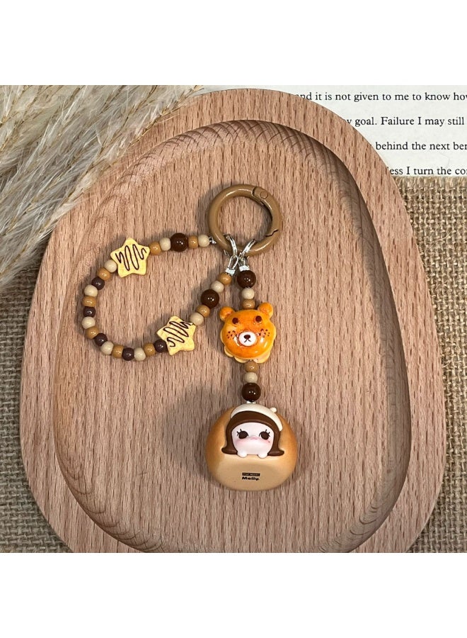 NIBEMINENT Phone Charm/ Chain Strap for Women Girls, Mei Li Roasted Bread Cell Phone Case Lanyard Wrist Strap