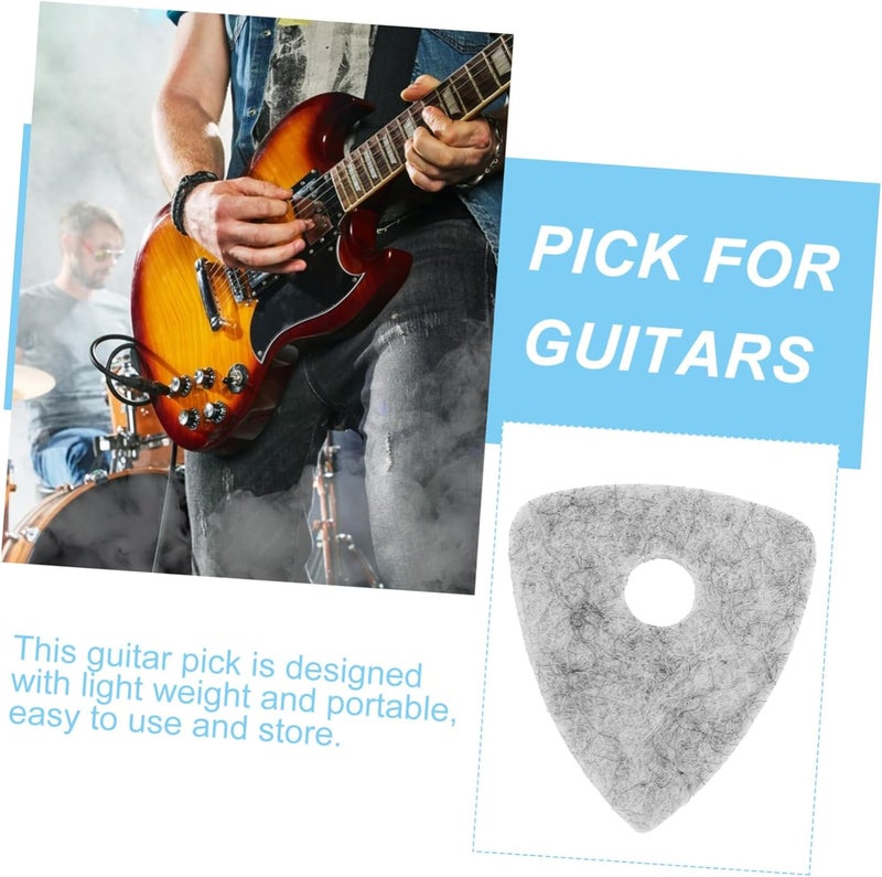 10pcs Wool Felt Guitar Picks Plectrums for Ukulele Bass Acoustic Nylon String Instruments Lightweight Gray - Image 4