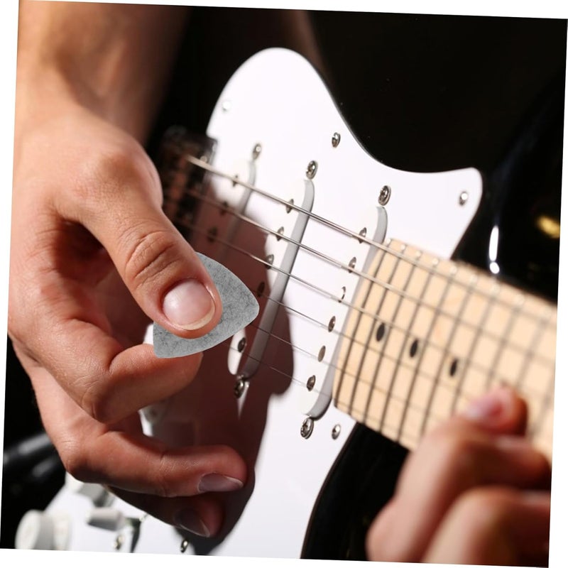 10pcs Wool Felt Guitar Picks Plectrums for Ukulele Bass Acoustic Nylon String Instruments Lightweight Gray - Image 5