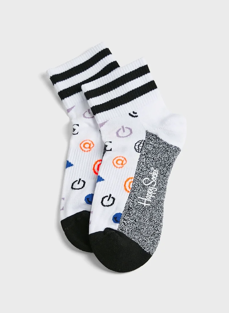 Happy Socks Ctrl Alt Del Crew Socks