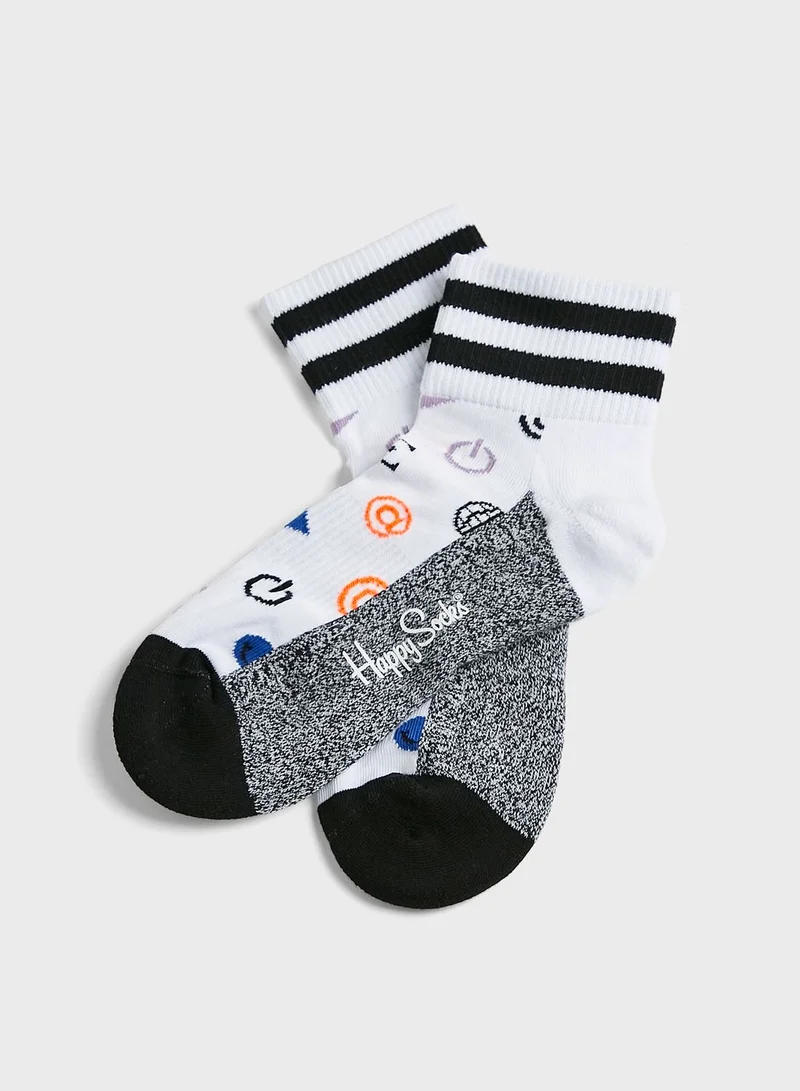 Happy Socks Ctrl Alt Del Crew Socks