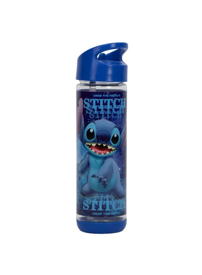 SunCe Disney Stitch Plastic Water Bottle with Straw Blue 500 ml SUNS-4300DTT  - Image 1