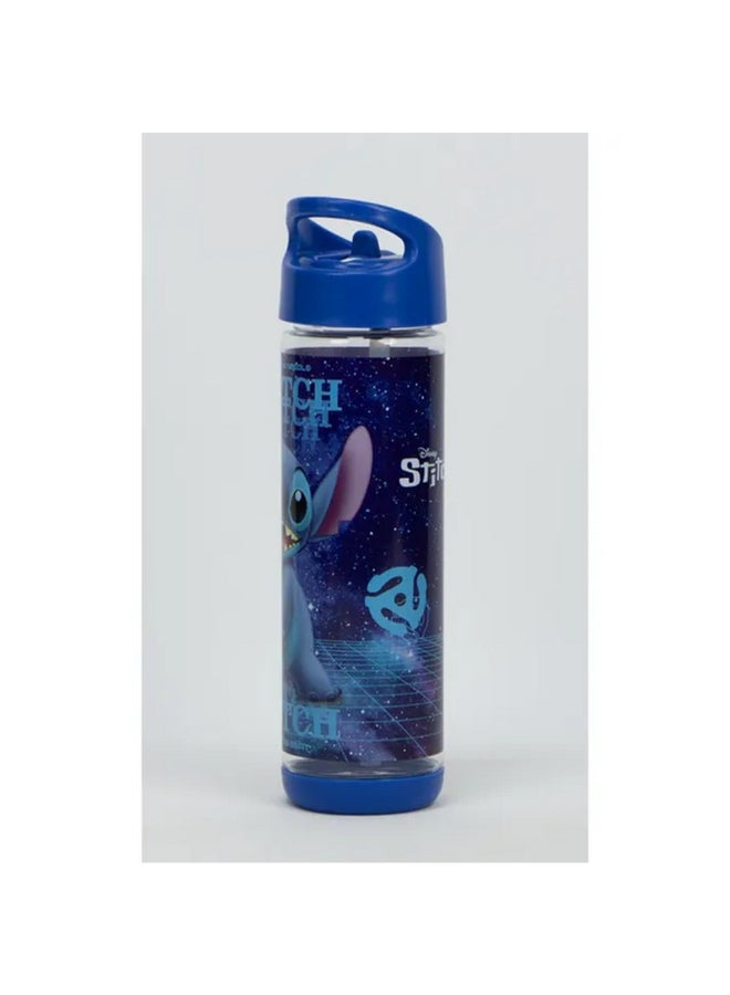 SunCe Disney Stitch Plastic Water Bottle with Straw Blue 500 ml SUNS-4300DTT  - Image 2