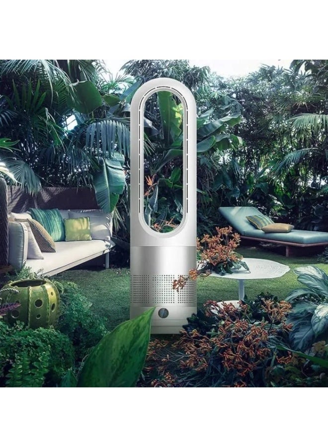 Beauenty 18 Inch Bladeless Fan for Bedroom with Remote Portable Standing Fan for Home Office(Silver White 18 inches) - Image 4