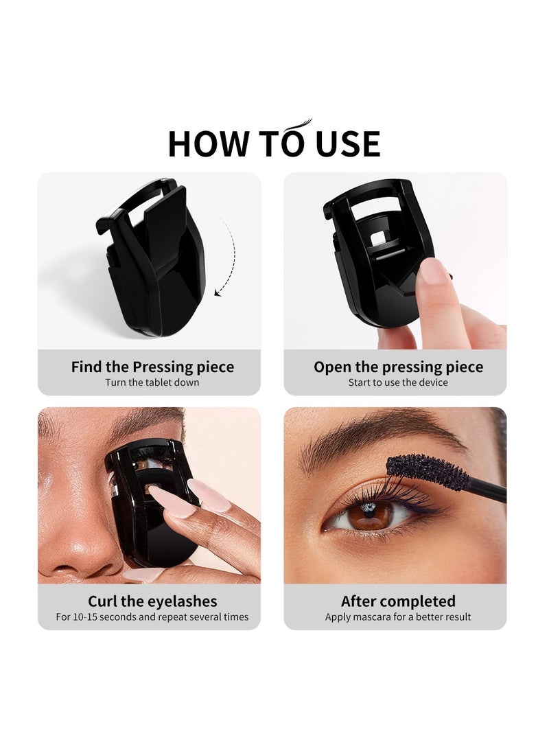docolor Eyelash Curler, Portable Lash Curler with 1 Silicone Refill Pads Mini Eye Lashes Curlers Professional Travel Makeup Tools for All Eye Shapes  - Image 3