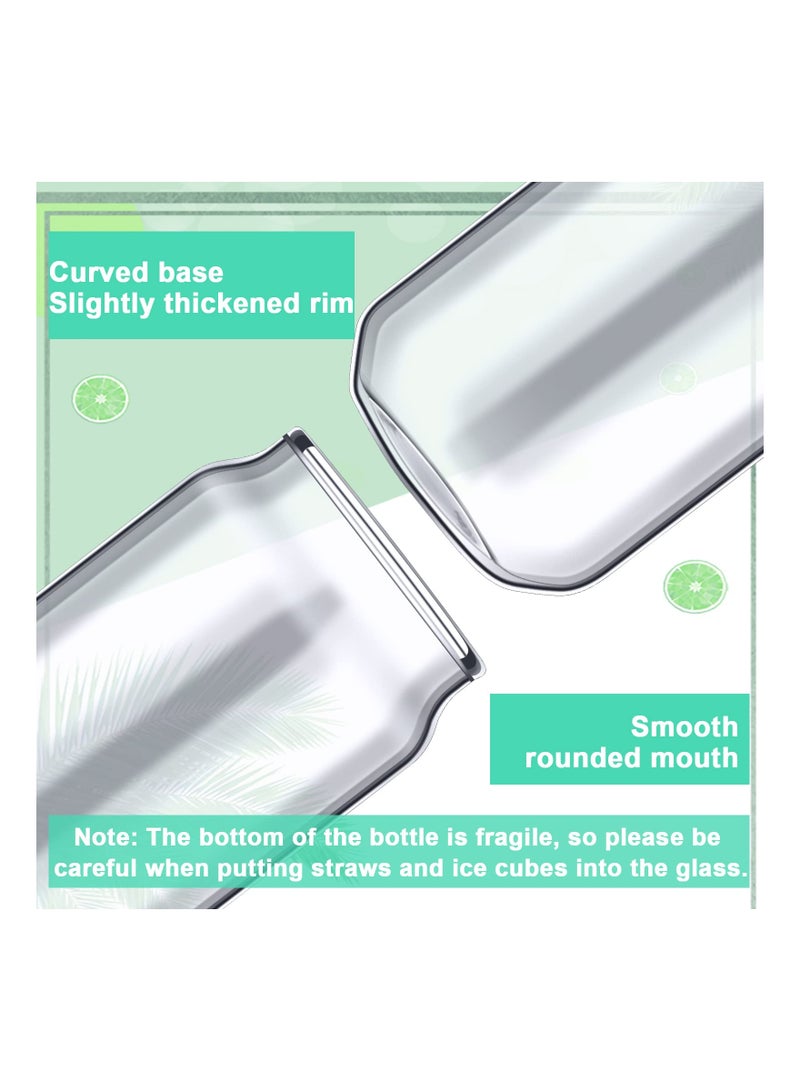 2pcs Drinking Glasses with Bamboo Lids and Glass Straw Set  - Image 4