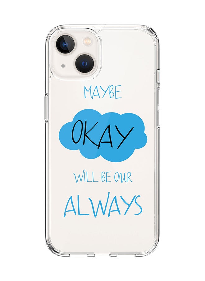 Stylizedd - Classic Clear Case for Apple iPhone 15 Hybrid Soft Case Flexible Edges Anti Drop TPU PC Gel Thin Transparent Cover [ Designed for Apple iPhone 15 ] - Maybe Okay - Image 1